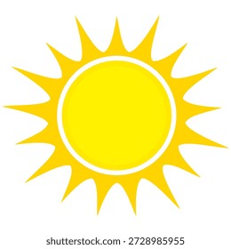 Sun illustration. Sun icon vector, nature, heat, solar energy. Weather theme.