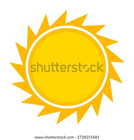 Sun illustration. Sun icon vector, nature, heat, solar energy. Weather theme.