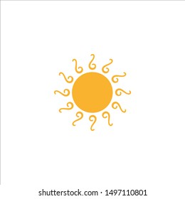 Sun Illustration Logo Design Template