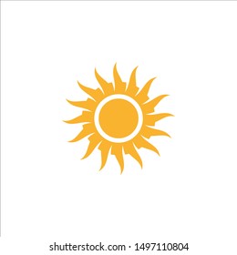Sun Illustration Logo Design Template