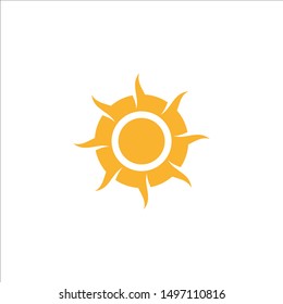 Sun Illustration Logo Design Template