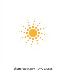 Sun Illustration Logo Design Template