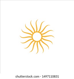 Sun Illustration Logo Design Template