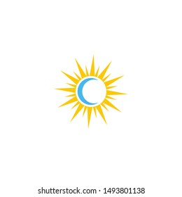 sun illustration logo template vector icon 