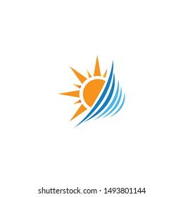 sun illustration logo template vector icon 