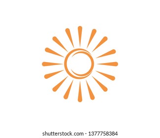 sun illustration logo vector icon template