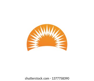 sun illustration logo vector icon template