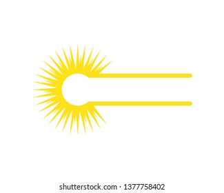 sun illustration logo vector icon template