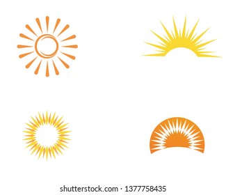 sun illustration logo vector icon template