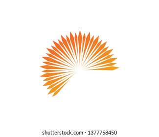 sun illustration logo vector icon template