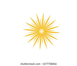 sun illustration logo vector icon template