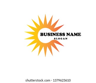 sun illustration logo vector icon template - Vector
