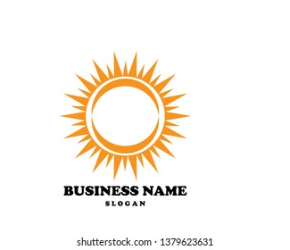 sun illustration logo vector icon template - Vector
