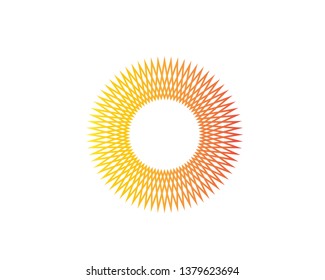 sun illustration logo vector icon template - Vector
