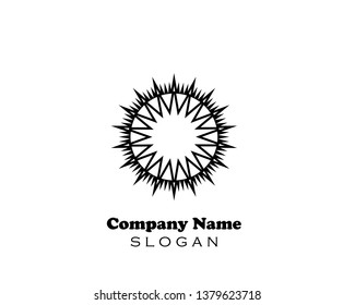 sun illustration logo vector icon template - Vector
