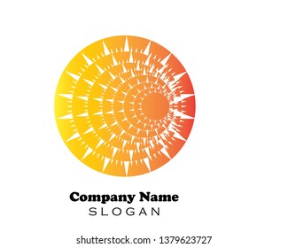 sun illustration logo vector icon template - Vector
