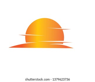 sun illustration logo vector icon template - Vector
