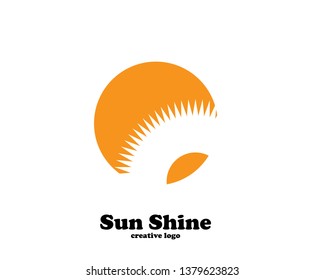 sun illustration logo vector icon template - Vector

