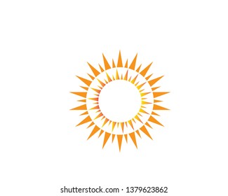 sun illustration logo vector icon template - Vector
