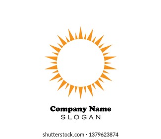 sun illustration logo vector icon template - Vector
