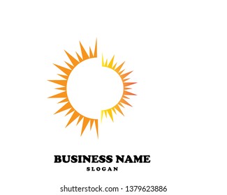 sun illustration logo vector icon template - Vector
