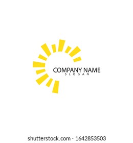 sun illustration logo. vector icon template.