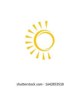 sun illustration logo. vector icon template.
