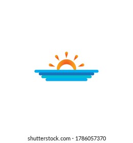 
plantilla de icono del logotipo de ilustración del sol