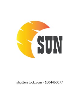 sun illustration logo vector icon template