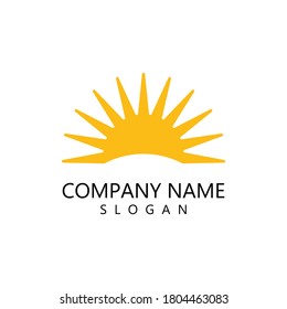 sun illustration logo vector icon template