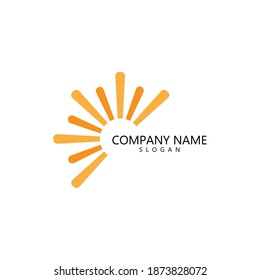 sun illustration logo vector icon template