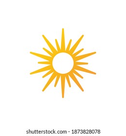 plantilla de icono del logotipo de ilustración del sol