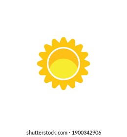 plantilla de icono del logotipo de ilustración del sol