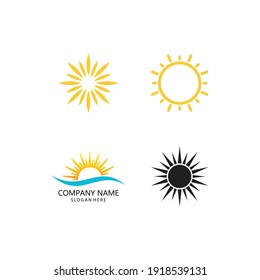 sun illustration logo vector icon template