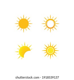 sun illustration logo vector icon template