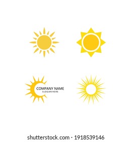 sun illustration logo vector icon template