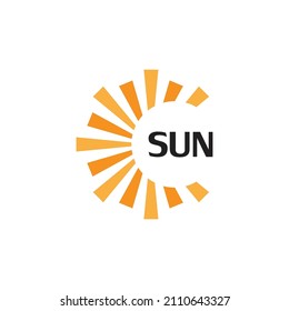 sun illustration logo vector icon template