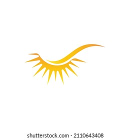 plantilla de icono del logotipo de ilustración del sol
