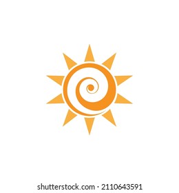 sun illustration logo vector icon template