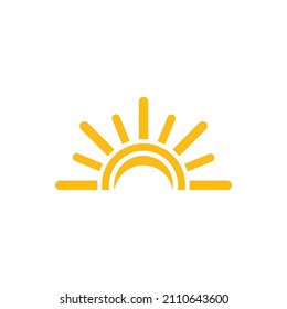 plantilla de icono del logotipo de ilustración del sol