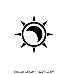 plantilla de icono del logotipo de ilustración del sol