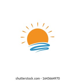 sun illustration  logo vector template