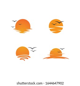 sun illustration  logo vector template
