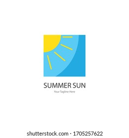 sun illustration  logo vector template