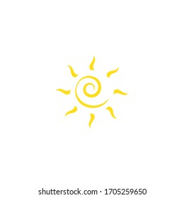 sun illustration  logo vector template
