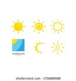 sun illustration  logo vector template