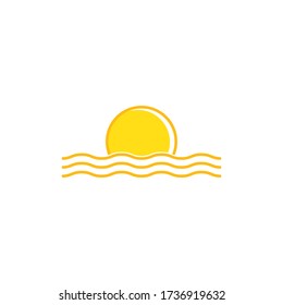 sun illustration  logo vector template