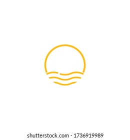 sun illustration  logo vector template