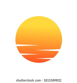 Ilustración solar para logotipo, banner web, ilustración, fondo 