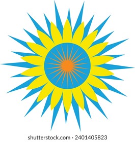 sun illustration mandala design for decoration and designing